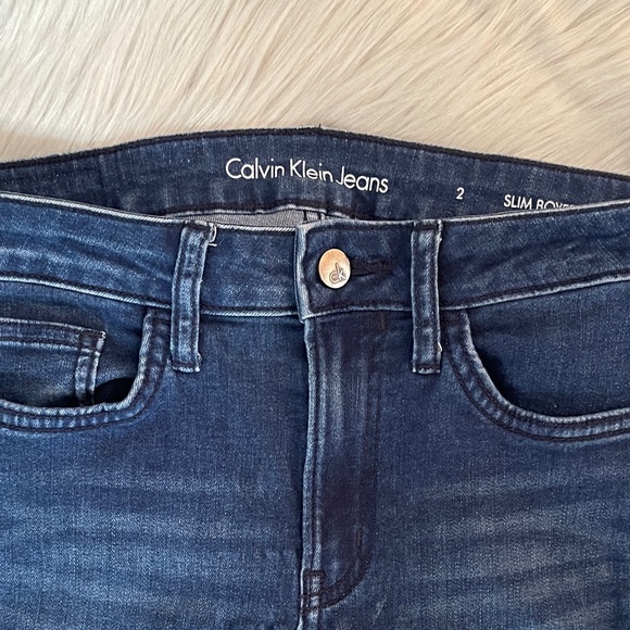 Calvin Klein Dark Wash Slim Boyfriend Jeans - Picture 5 of 12